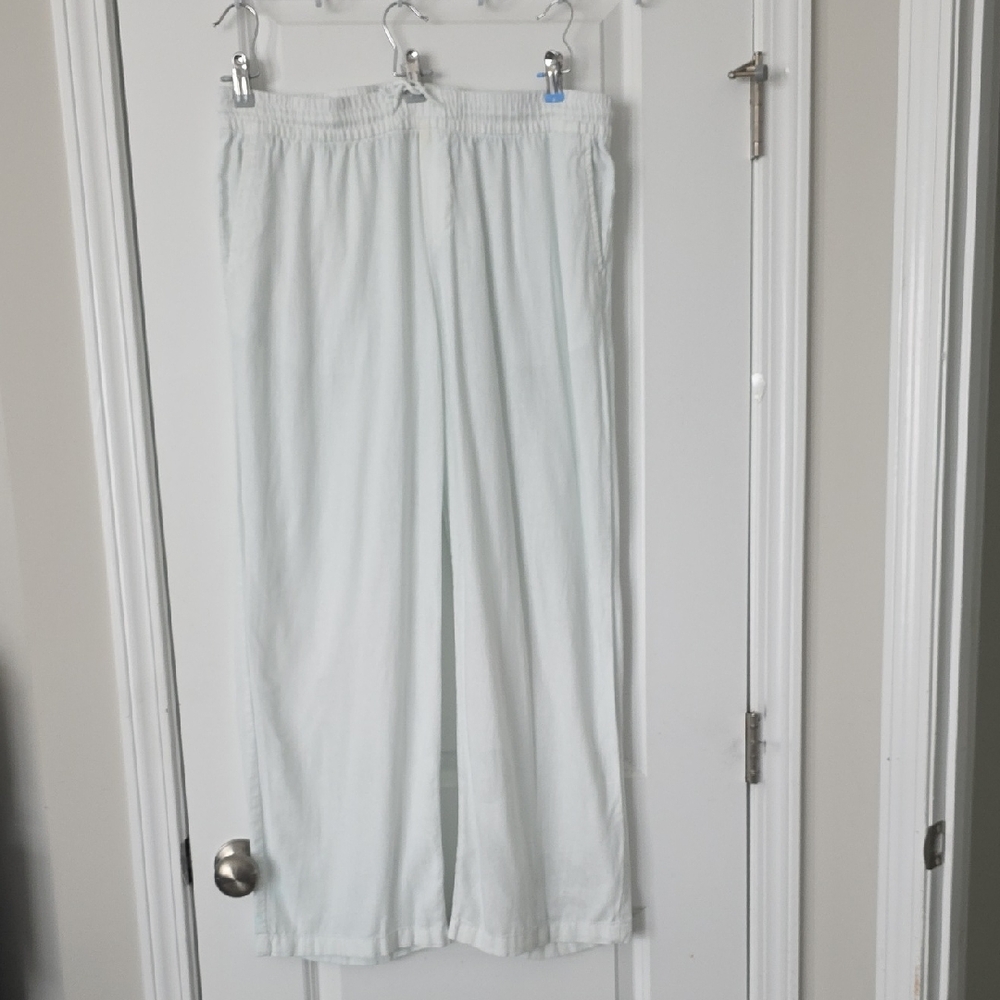 Old Navy Wide Leg Linen Blend Pants Size Large